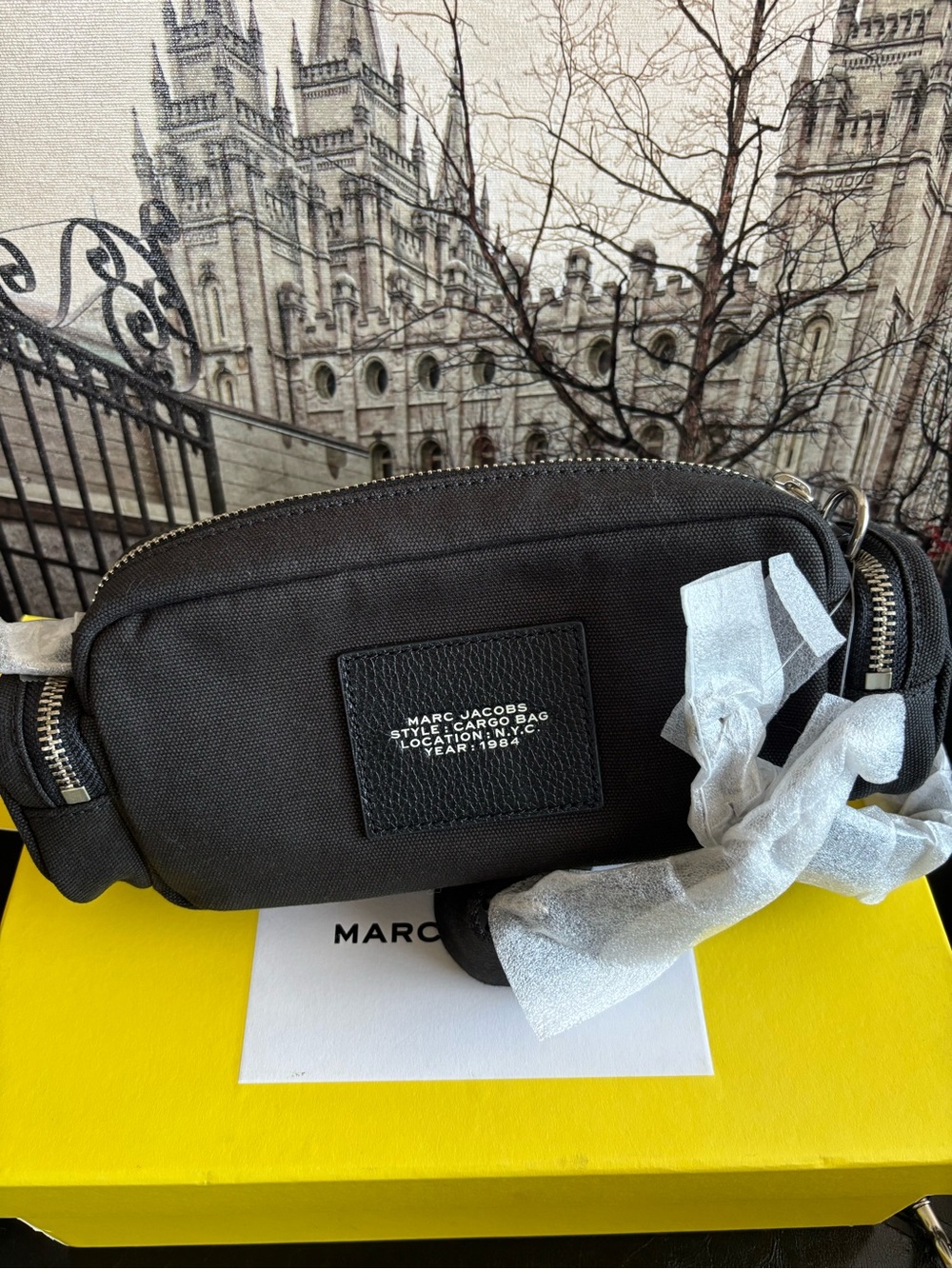 Marc Jacobs Black 'The Cargo Bag” Doble Strap - Picture 11 of 16